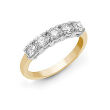 Load image into Gallery viewer, 18ct Yellow/White 1.50ct Natural Diamond 5 stone Ring
