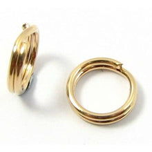 Load image into Gallery viewer, 9ct Yellow Gold Split Ring  5mm 7mm 9mm Keyring Easy To Attach
