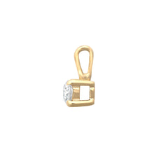 Load image into Gallery viewer, 9ct Yellow 0.30ct 4 Claw Natural Diamond Solitaire Pendant
