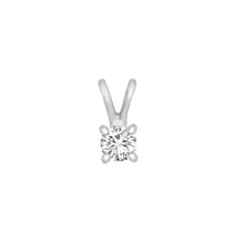 Load image into Gallery viewer, 9ct White 0.20ct 4 Claw Natural Diamond Solitaire Pendant
