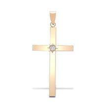 Load image into Gallery viewer, 9ct Yellow Gold Natural Diamond Cross
