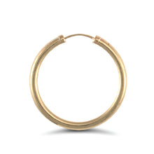 Load image into Gallery viewer, 9ct yellow gold plain polished Hoop Earrings
