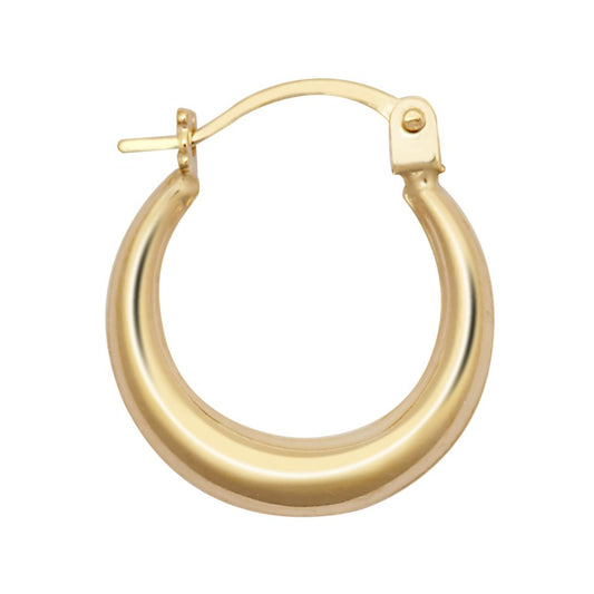 9ct Yellow Graduated Polished Creole Earrings