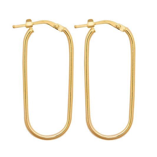 9ct Yellow Shaped Earrings