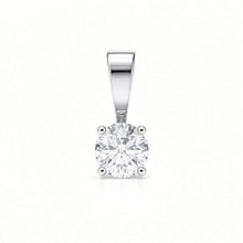 Load image into Gallery viewer, Lab 9ct White Gold 0.50ct 4 Claw Diamond Solitaire Pendant
