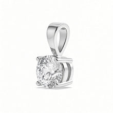 Load image into Gallery viewer, Lab 9ct White Gold 1.00ct 4 Claw Diamond Solitaire Pendant
