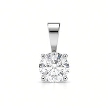 Load image into Gallery viewer, Lab 9ct White Gold 1.00ct 4 Claw Diamond Solitaire Pendant
