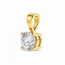 Load image into Gallery viewer, Lab 9ct Yellow Gold 1.00ct 4 Claw Diamond Solitaire Pendant
