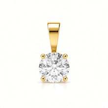 Load image into Gallery viewer, Lab 9ct Yellow Gold 1.00ct 4 Claw Diamond Solitaire Pendant
