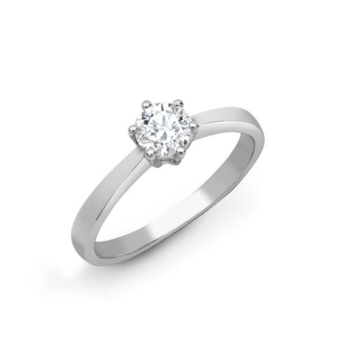 18ct White Gold 1.50ct Solitaire Natural Diamond Ring