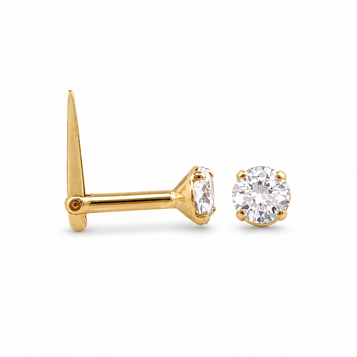 9ct Gold Nose Pin Hinged 3.0mm Nose Stud Solid 9ct Gold Nose Stud SOLID GOLD