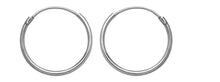 Load image into Gallery viewer, Silver Huggie Sterling Sleeper Creole Silver 11mm  Earrings PAIR 925 11mm Hoop
