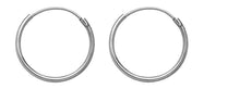 Load image into Gallery viewer, Silver Huggie Sterling Sleeper Creole Silver 11mm  Earrings PAIR 925 11mm Hoop
