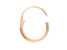 Load image into Gallery viewer, Rose Gold Hoop Earrings 9ct Rose Gold 11mm Creole Sleeper Earrings Hoops - PAIR
