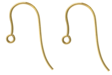 Load image into Gallery viewer, 9ct Yellow Gold Hook Earring Pair Jewellery Wires Earring Fasteners x Pair
