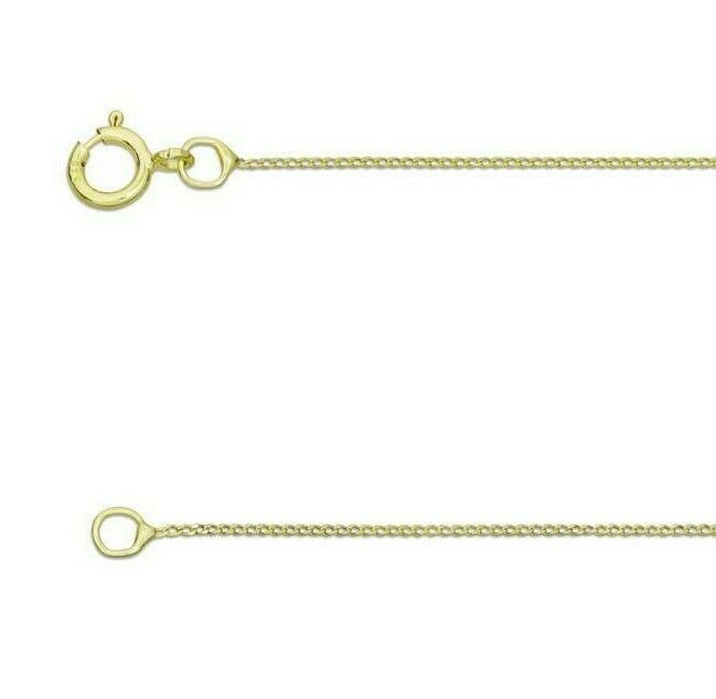 18ct Yellow Gold Diamond Cut Curb Chain 18