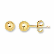 Load image into Gallery viewer, Yellow Gold Round Ball Stud Sleeper Earrings 3mm 14ct Gold Bonded x Pair
