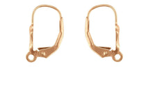 Load image into Gallery viewer, 9ct Rose Gold Continental Earring Safety Wire Lever Back Earring hooks 1 x Pair
