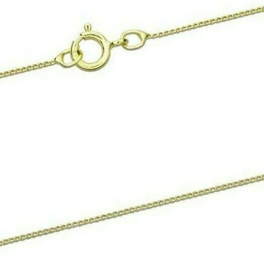 18ct Gold Chain Diamond Cut Curb Chain 16"/40cm or 18"/45cm 750 Carat 18ct Gold