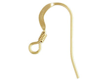 Load image into Gallery viewer, 14ct Gold Filled Hook Loop &amp; Coil Earring Pair Jewellery Wire Earring Fasteners
