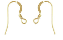 Load image into Gallery viewer, 14ct Gold Filled Hook Loop &amp; Coil Earring Pair Jewellery Wire Earring Fasteners
