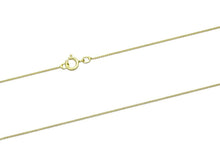 Load image into Gallery viewer, 9ct Gold Diamond Cut Curb Chain 0.5mm  16&quot;/40cm Gold Necklace 9ct Yellow Gold
