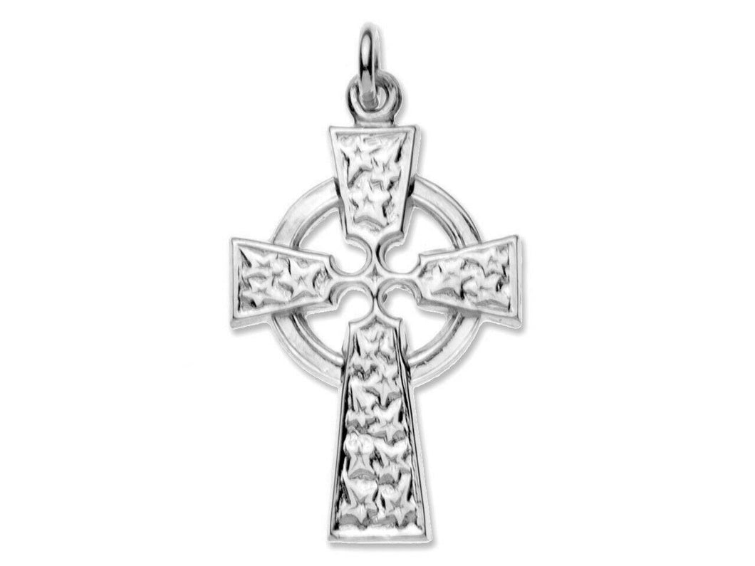 Silver Celtic Cross Sterling Silver Celtic Cross Patterned Star Cross 925 Silver