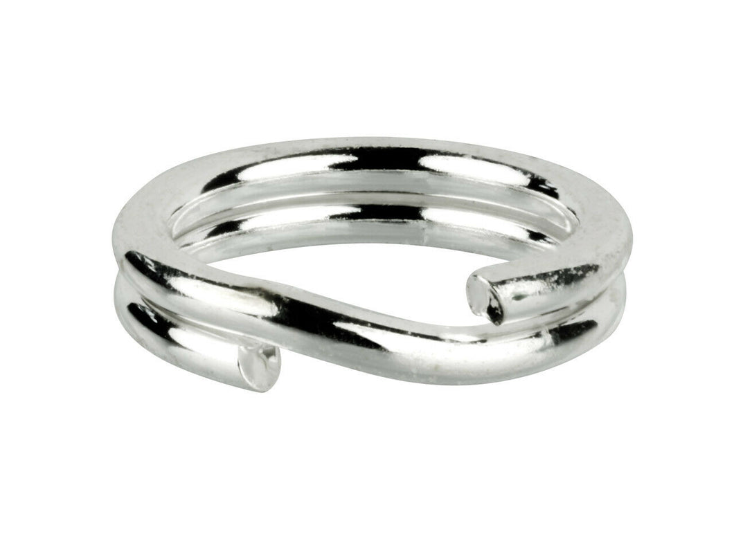 Silver 8mm Split Ring Solid Sterling Silver Easy Fit Jewellery Making Split Ring
