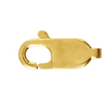 Load image into Gallery viewer, 9ct gold 8mm trigger clasp lobster clasp lobster claw gold jewellery fastener
