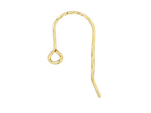Load image into Gallery viewer, 9ct yellow gold twisted hook earring jewellery wires earring fasteners 1 x Pair
