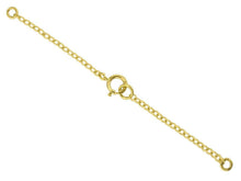 Load image into Gallery viewer, 9ct Yellow Gold Safety Chain For Necklace or bracelet With Bolt Ring 7.0cm/2.8&quot;
