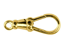 Load image into Gallery viewer, 9ct Gold Albert Swivel 23mm Fixed Top Closed Eyelet Yellow Gold Albert Fastener
