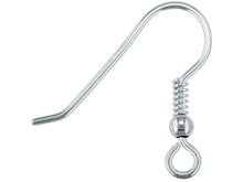 Load image into Gallery viewer, Silver Hook Wires Bead and Loop Drop Earrings Jewellery Sterling Silver x 1 Pair
