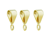 Load image into Gallery viewer, 9ct Gold Pendant Bale Yellow Gold Easy Use Pendant Bail Open Loop

