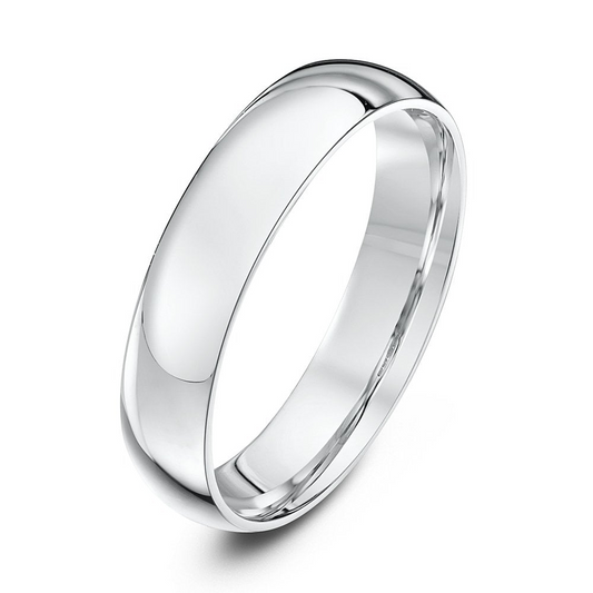 *NEW* 9ct White Gold Court Wedding Ring 2,3,4,5,6mm Comfort Fit Wedding Band