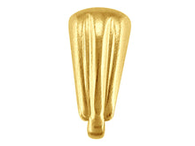 Load image into Gallery viewer, 9ct Gold Fluted Pendant Bale Yellow Gold Grooved Pendant Bail / Pendant Bale
