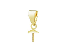 Load image into Gallery viewer, Gold Pendant Bail Fitting 9ct Yellow Gold Easy Use Pendant Bale Bail ALL TYPES
