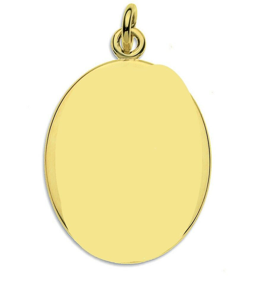 St. Christopher Pendant 9ct Gold, Oval Saint Christopher Yellow Gold Traveller