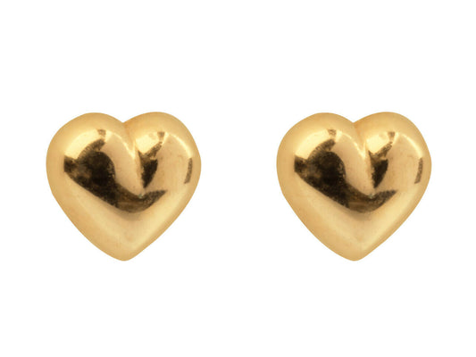 Valentines Day Gift Heart Earrings 9ct Gold Heart Earrings Gold Love Heart