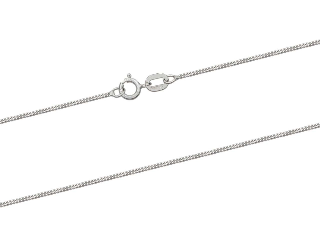 Silver Chain Sterling Silver 23 inch Ladies Chain Diamond Cut Curb Chain Ladies Pendant Chain