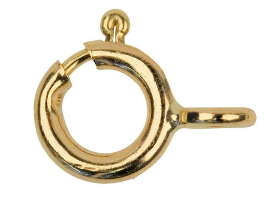 9ct Gold - 7mm Open Bolt Ring Fastener -