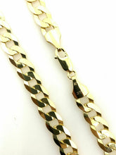 Load image into Gallery viewer, Gold Curb Chain 9ct Yellow Gold Heavy Long Chain 24 Inch 8mm Wide Men’s Curb
