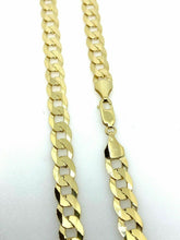 Load image into Gallery viewer, Gold Curb Chain 9ct Yellow Gold Heavy Long Chain 24 Inch 8mm Wide Men’s Curb
