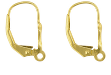 Load image into Gallery viewer, Continental Earring Fluer de Lys 9ct Gold Lever Back Earring Hooks 1 x Pair
