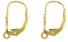 Load image into Gallery viewer, Continental Earring Fluer de Lys 9ct Gold Lever Back Earring Hooks 1 x Pair
