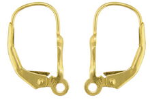 Load image into Gallery viewer, Continental Earring Fluer de Lys 9ct Gold Lever Back Earring Hooks 1 x Pair
