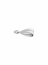 Load image into Gallery viewer, Silver Grooved Pendant Bale Easy Use Pendant Bail Open Loop Sterling Silver 925
