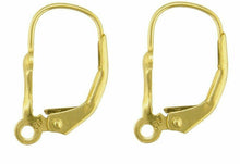 Load image into Gallery viewer, Continental Earring Fluer de Lys 9ct Gold Lever Back Earring Hooks 1 x Pair

