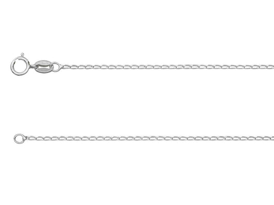 Sterling Silver Chain Diamond Cut Curb Link Necklace 16-18-20-22-24-26-28