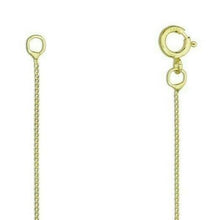 Load image into Gallery viewer, 9ct Yellow Gold 0.5mm Diamond Cut Curb Chain 16&quot;/40cm 18&quot;/45cm 20&quot;/50cm Necklace
